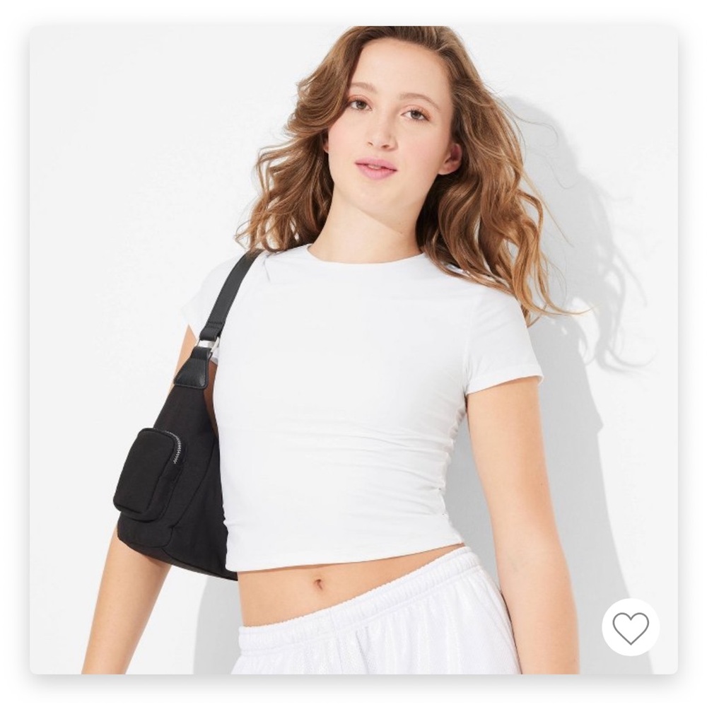 Basic White Women's Crop Top Tee Shirt
